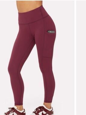 Fabletics PowerHold Pocket Legging deep red
